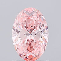 Bright Of 0.90 CT Oval Shape Fancy Vivid Pink Color VS2 Clarity Lab Grown Diamond For Sound Time