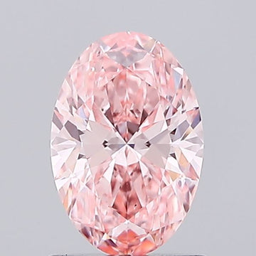 Bright Of 0.90 CT Oval Shape Fancy Vivid Pink Color VS2 Clarity Lab Grown Diamond For Sound Time