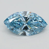 Bright Of 0.91 CT Marquise Shape Fancy Vivid Blue Color VS1 Clarity Lab Grown Diamond For Stillness