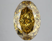 Excellent 4.52 CT Oval Shape Fancy Vivid Brownish Yellow Color VS1 Clarity Lab grown Diamond For Cocktail Ring