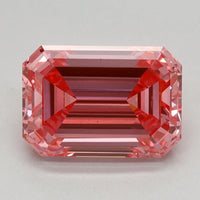 Premium Of 1.68 CT Emerald Shape Fancy Vivid Pink Color VS2 Clarity Moissanite Diamond For Stillness