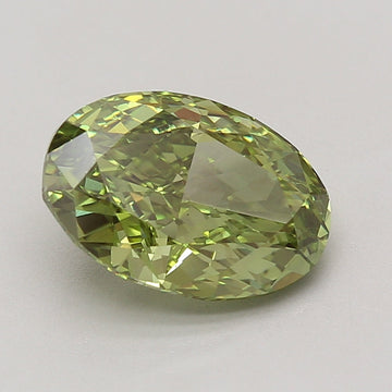 Custom Luxury Of 4.03 CT Oval Shape Fancy Vivid Green Color VS2 Clarity Lab Grown Diamond For White Petals