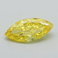 Latest Of 0.94 CT Marquise Shape Fancy Vivid Yellow Color VS2 Clarity Lab Grown Diamond For Endless Calm