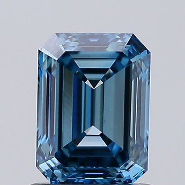 Perfect 1.00 CT Emerald Shape Fancy Vivid Blue Color VS1 Clarity Lab grown Diamond For Special One Ring