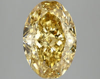 Bright Of 3.02 CT Oval Shape Fancy Vivid Yellow Color VS2 Clarity Lab Grown Diamond For Clear Path