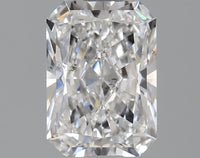 Bright 1.59 CT Radiant Shape E Color SI1 Clarity Lab grown Diamond For Low Fire