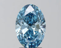 Unique Of 4.07 CT Oval Shape Fancy Vivid Blue Color VS2 Clarity Moissanite Diamond For First Light