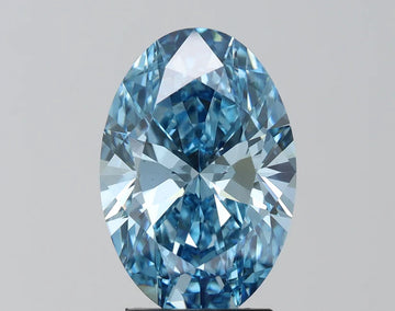 Unique Of 4.07 CT Oval Shape Fancy Vivid Blue Color VS2 Clarity Moissanite Diamond For First Light