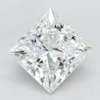 Surprise 3.17 CT Princess Shape E Color VVS1 Clarity Lab Grown Diamond For Warm Echo