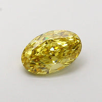 Experience Luxury VVS2 Clarity 1.01 CT Oval Shape Fancy Vivid Yellow Color Moissanite Diamond For Surprise Ring