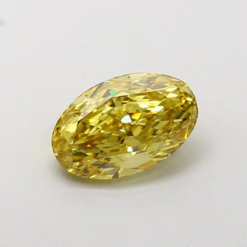 Experience Luxury VVS2 Clarity 1.01 CT Oval Shape Fancy Vivid Yellow Color Moissanite Diamond For Surprise Ring