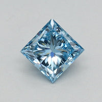 Trendy 0.33 CT Princess Shape Fancy Vivid  Blue Color VVS2 Clarity Lab Grown Diamond For After Her