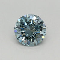 Sparkling choice 0.32 CT Round Shape Fancy Intense Greenish Blue Color VVS2 Clarity Lab Grown Diamond For One Touch