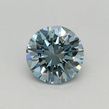 Sparkling choice 0.32 CT Round Shape Fancy Intense Greenish Blue Color VVS2 Clarity Lab Grown Diamond For One Touch