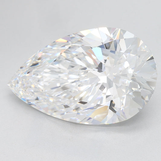 Classic 5.41 CT Pear Shape D Color VVS1 Clarity Lab Grown Diamond For Warm Dusk