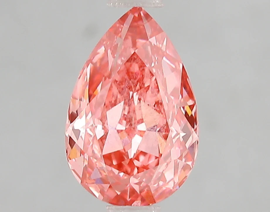 Elegant 1.52 CT Pear Shape Fancy Vivid Pink Color VS1 Clarity Moissanite Diamond For Final Drift