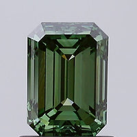 Luxury Emerald Shape Fancy Vivid Green Color 1.02 CT VS1 Clarity Moissanite Diamond For Surprise Ring