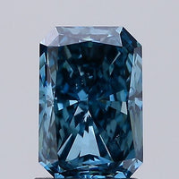 Beautiful Fancy Vivid Blue Color VS2 Clarity 1.15 CT Radiant Shape Moissanite Diamond For Propose Ring