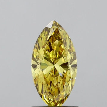 Excellent Marquise Shape Fancy Intense Yellow Color 1.08 CT VS1 Clarity Lab grown Diamond For Cocktail Ring