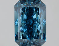 Bright Fancy Vivid Blue Color 1.07 CT Radiant Shape VS2 Clarity Moissanite Diamond For Cocktail Ring