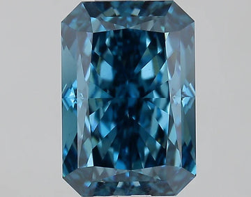 Bright Fancy Vivid Blue Color 1.07 CT Radiant Shape VS2 Clarity Moissanite Diamond For Cocktail Ring