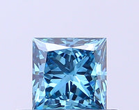 Stylish 0.44 CT Princess Shape Fancy Vivid Blue Color VVS2 Clarity Lab Grown Diamond For This Still