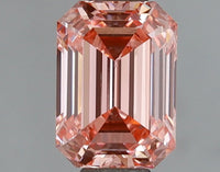 Elegant Fancy Vivid Pink Color VS2 Clarity 1.03 CT Emerald Shape Moissanite Diamond For Wedding Ring