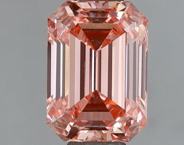 Elegant Fancy Vivid Pink Color VS2 Clarity 1.03 CT Emerald Shape Moissanite Diamond For Wedding Ring