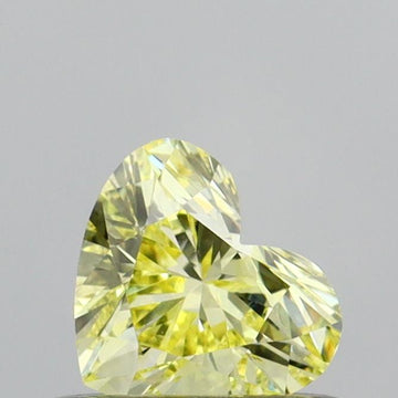 Great 0.37 CT Heart Shape Fancy Yellow Color VS1 Clarity Moissanite Diamond For Birthday Ring