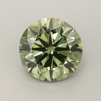 Fine 2.01 CT Round Shape Fancy Vivid Green Color VVS2 Clarity Moissanite Diamond For Anniversary Ring