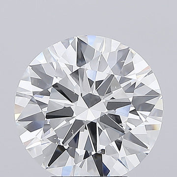 Fine 5.03 CT Round Shape D Color VS1 Clarity Lab Grown Diamond For Past Blue