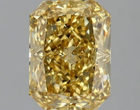 Special 2.03 CT Radiant Shape Fancy Vivid Yellow Color VS1 Clarity Lab Grown Diamond For This Still