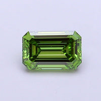 Premium 1.03 CT Emerald Shape Fancy Vivid Green Color VS1 Clarity Moissanite Diamond For Anniversary Ring
