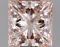 Timeless 1.47 CT Princess Shape Fancy Intense Pink Color VS1 Clarity Moissanite Diamond For Wedding Ring