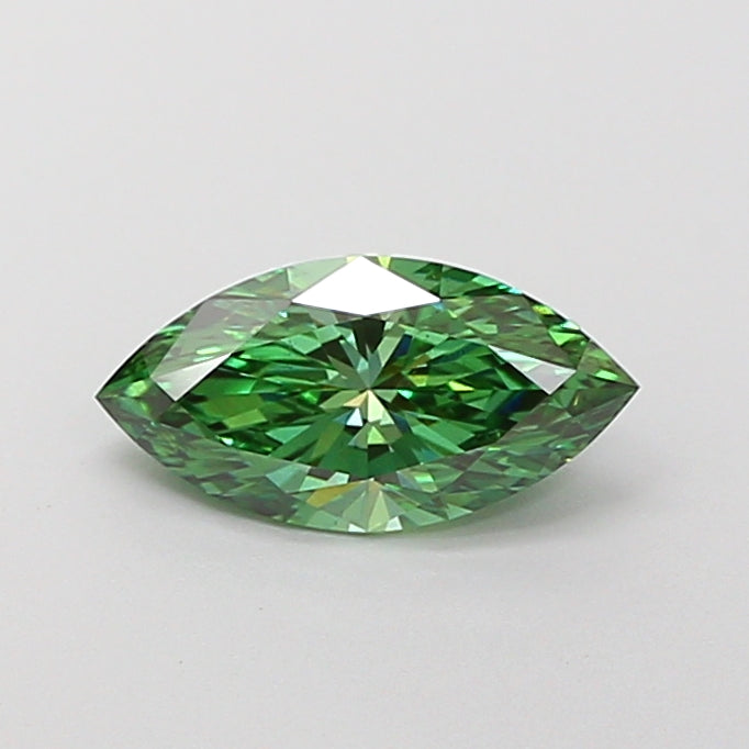 Excellent Fancy Vivid Green Color VS2 Clarity 1.01 CT Marquise Shape Moissanite Diamond For Birthday Ring