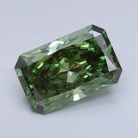 Minimalist Fancy Vivid Green Color VS1 Clarity 1.02 CT Radiant Shape Lab grown Diamond For Gift Ring