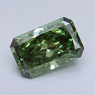 Minimalist Fancy Vivid Green Color VS1 Clarity 1.02 CT Radiant Shape Lab grown Diamond For Gift Ring