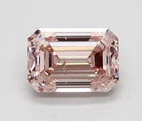 Timeless Emerald Shape Fancy Intense Pink 1.08 CT Color SI1 Clarity Moissanite Diamond For Propose Ring