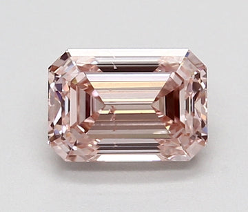 Timeless Emerald Shape Fancy Intense Pink 1.08 CT Color SI1 Clarity Moissanite Diamond For Propose Ring
