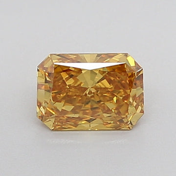 Trendy Radiant Shape Fancy Vivid Brownish Yellow Color 1.06 CT VS2 Clarity Moissanite Diamond For Custom Ring