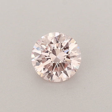 Custom Luxury choice 0.35 CT Round Shape Fancy Vivid Pink Color VVS2 Clarity Lab Grown Diamond For Her Trace
