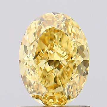 Bright 1.17 CT Oval Shape Fancy Vivid Yellow Color VVS2 Clarity Moissanite Diamond For Special one Ring