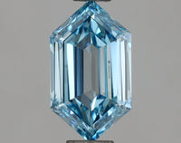 Luxury Fancy Vivid Blue Color VS1 Clarity 1.04 CT Antique Shape Moissanite Diamond For Birthday Ring