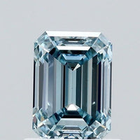 Shiny 1.02 CT Emerald Shape Fancy Intense Blue Color VS2 Clarity Moissanite Diamond For Wedding Ring