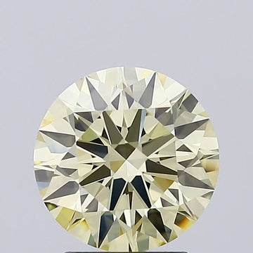 Fantastic 2.02 CT Round Shape Fancy Light Yellow Color VS1 Clarity Moissanite Diamond For Cocktail Ring