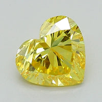 Latest Of 1.08 CT Heart Shape Fancy Vivid Yellow Color VS2 Clarity Moissanite Diamond For New Quiet
