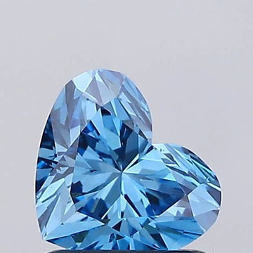 Stylish Of 0.86 CT Heart Shape Fancy Vivid Blue Color VS1 Clarity Moissanite Diamond For Her Smile