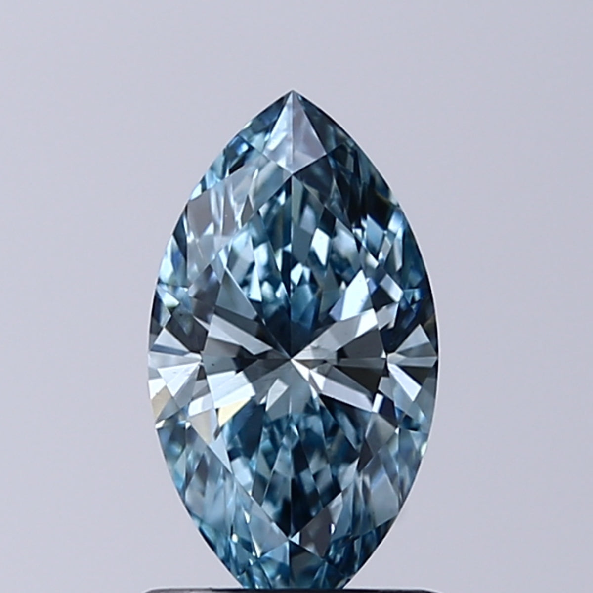 Minimalist VS2 Clarity 1.01 CT Marquise Shape Fancy Intense Greenish Blue Color Moissanite Diamond For Propose Ring