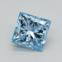 Luxury 0.50 CT Princess Shape Fancy Vivid Blue Color VVS2 Clarity Lab Grown Diamond For Her Stillness