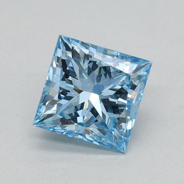 Luxury 0.50 CT Princess Shape Fancy Vivid Blue Color VVS2 Clarity Lab Grown Diamond For Her Stillness